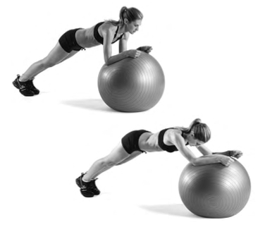 #1 Waist Slimming Exercise: Swiss Ball Rollouts