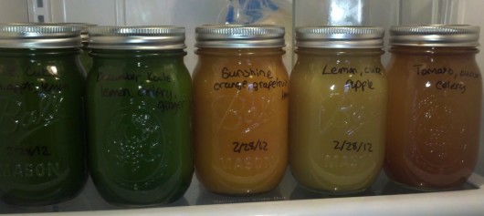 juice in fridge