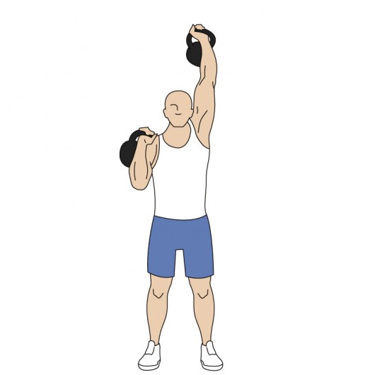 2.Alternating-Kettlebell-Press