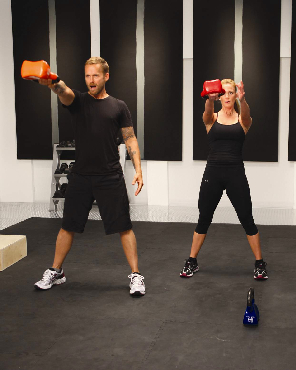 Bob Harper Working Out With Kettlebells