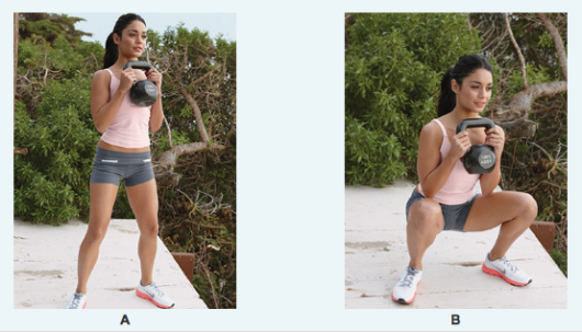 Vanessa Hudgens Working Out With Kettlebells
