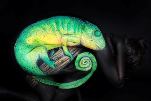 Chameleon Body Art by Gesine Marwedel