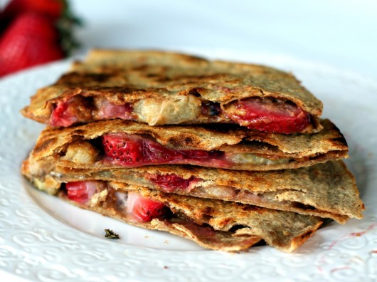 Peanut Butter Strawberry and Banana Crepes