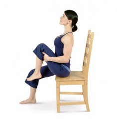 Seated Right Knee to Chest Pose