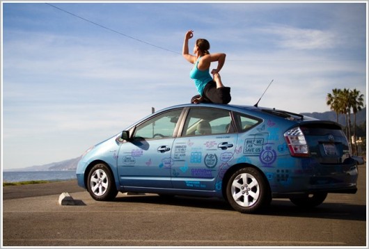 Yoga on the Car