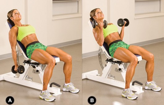 Dumbbell Incline Curl