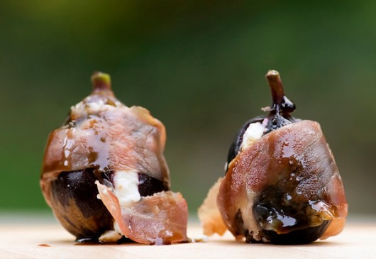 Goat Cheese Proscuitto Wrapped Figs