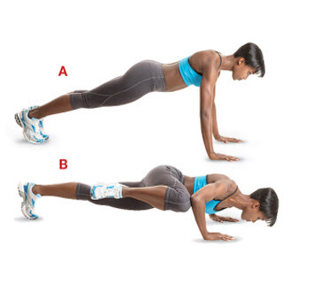 Cross body lateral push up 