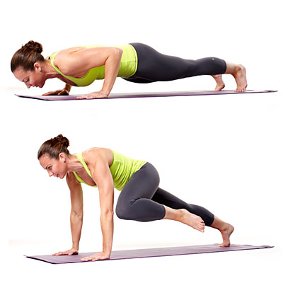 Knee to Chest Push-Up