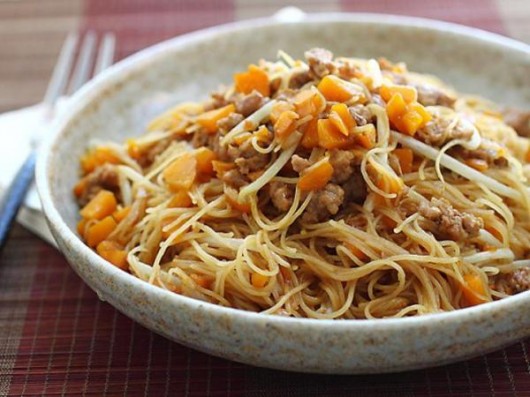 Pumpkin and Minced Pork Bee Hoon