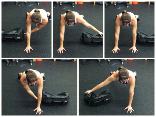 Sandbag Plank and Pull