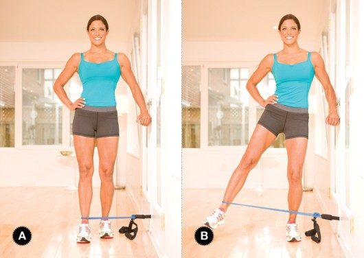 Resistance Band Side Kicks