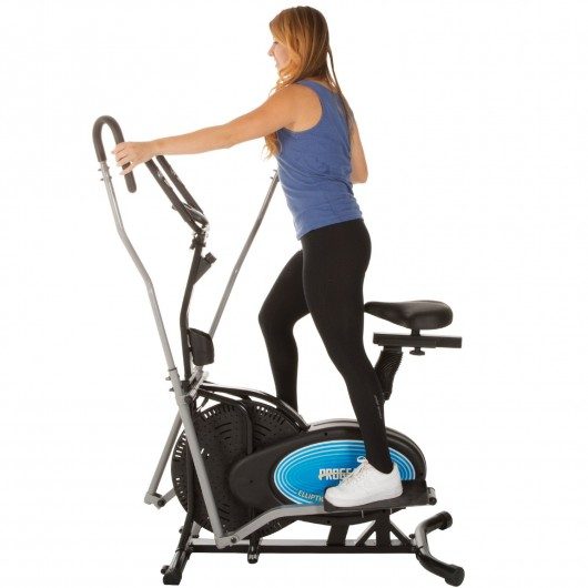 Trainer Elliptical & Exercise Bike with Pulse Sensor