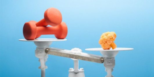 Cauliflower overbalance the dumbbells on the weights 
