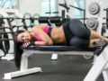 Young women take a rest at the gym