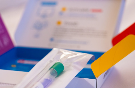 A home DNA test kit sample