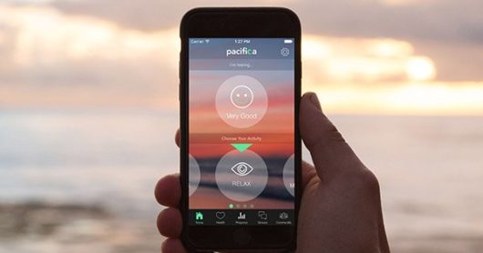 Pacifica home screen on the phone