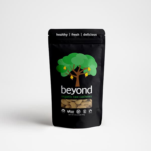 Beyond organic cashew. Fair trade cashew brand